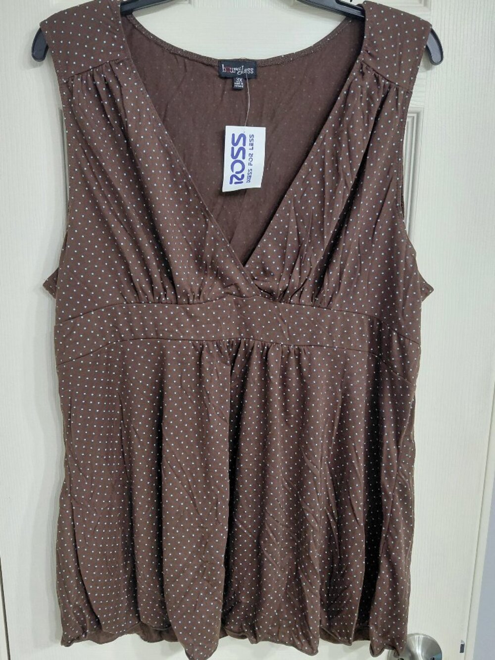 Brown and Blue Polka Dot Tank